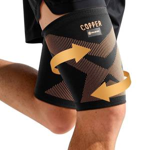 lot 17771 image: Copper-Infused Thigh Compression Sleeves 1 Pair Upgrade Medical-Grade & Anti-Slip Hamstring Compression Sleeves for Workouts, Sports Recovery and Quad & Groin Support, Breathable Upper Leg Sleeve for Women & Men - XL - Retail $20