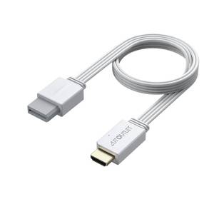 lot 17803 image: Wii to HDMI Converter 1080P 4ft120cm for Full HD Device, Adapter with HDMI Male Cable Output Compatible with Nintendo Wii, Wii U, HDTV, Monitor-Supports All Wii Display Modes - Retail $10