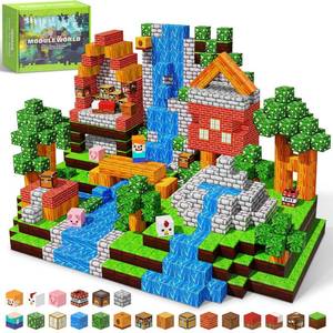 lot 17841 image: 300PCS Magnetic Blocks - 0.8 Magnetic Building Blocks for Kids, STEM Toys, Educational Magnet Blocks, Magnetic Cubes Tiles, Christmas Birthday Gifts for Boys & Girls Ages 3 4 5 6 7 8 9 10 - Retail $32