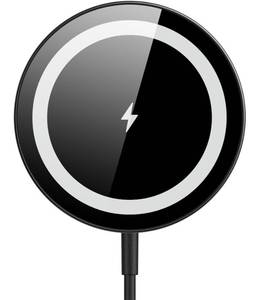lot 17850 image: Magnetic Wireless Charger Made for iPhone 1717 Pro17 Pro MaxAir1615141312 Series, Mag Safe Charging Pad for AirPods Pro 3 2 (Black) - Retail $17
