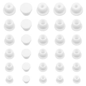 lot 17856 image: 30 Pcs Salt and Pepper Stoppers Plugs Silicone Salt Shaker Stopper Plug Bottle Stopper Soft Shaker Plug Replacement Reusable Stoppers Plugs for Pots Bottles Home Kitchen (89.511.512.513.515 mm) - Retail $7