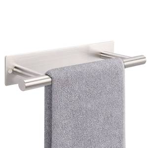 lot 17874 image: NearMoon Self Adhesive Hand Towel HolderTowel Ring, Stainless Steel Hand Towel Bar Rustproof Stick on Wall-Towel Rack for BathroomKitchen, Sticky and Wall Mounted (1, Brushed Nickel) - Retail $12