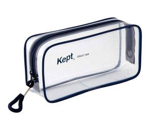 lot 17900 image: Fujii Pencil Case, Clear Pen Pouch, Navy - Retail $23