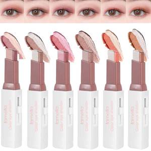lot 17901 image: 6 Pcs Shimmery Eyeshadow Stick Two Color Eye Glitter Shadow Pencils with Waterproof and Retractable Eye Shadow for Glitter Makeup(Two-Color) - Retail $13