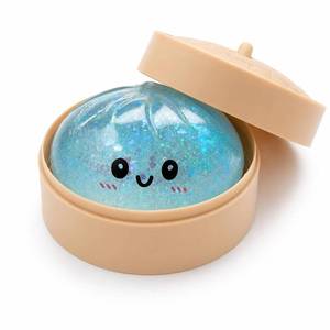 lot 17927 image: Sparkly Purple Dumpling Squishies Stress Balls, Colorful Squishies Dumpling Fidget Sensory Toy with Food Steamer, Squeeze Dough Ball for Stress Relief, Stretchy Desk Toys Gift - Retail $27