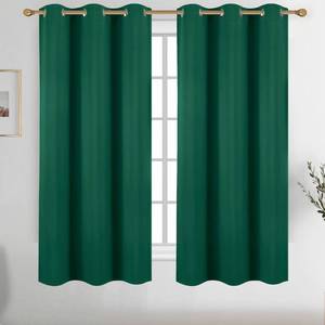 lot 17937 image: Green Grommet Blackout Curtains for Bedroom Thermal Insulated Room Darkening Curtains Drapes, 38 x 54 inch, 2 Panels - Retail $18