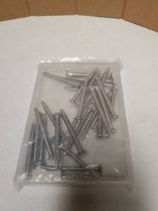 lot 17957 image: #14 x 2-12 (30 Pack) Flat Head Sheet Metal Screws Self-Tapping Screw Phillips Head Self Drilling Screws, 410 Stainless Steel - Retail $10