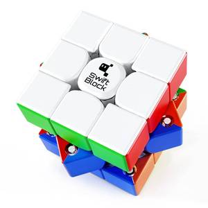 lot 17965 image: Swift Block 355S Magnetic 3x3 Speed Cube, 48 Magnets Classic Magic Cube Original Stickerless Fast Smooth Great Corner-Cutting Solving Puzzle Game Brain Toy for Kids and Adult - Retail $15