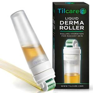 lot 17974 image: Derma Roller for Hair Growth, Face & Beard with Serum Applicator At Home Microneedling Device, 0.25mm Microneedle Roller for Hair Growth, Micro Needle Kit, Superior to Derma StampMicro Needling Pen - Retail $15