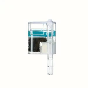 lot 18040 image: Hang On Back Aquarium Filter for 2��10 Gallon Fish Tank, Ultra Quiet Small Aquarium Filter for Home Use, Adjustable Waterfall Oxygenation, 2.5W USB Powered, Clear Compact Design - Retail $14