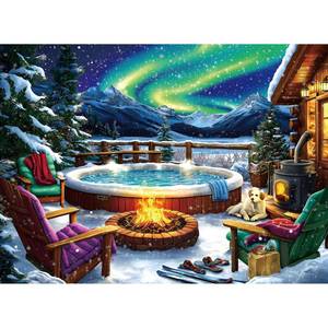 lot 18047 image: Northern Lights 500 Piece Puzzles for Adults, 23x15 - Retail $10