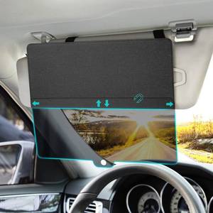 lot 18054 image: Sun Visor Extender for Car, Sun Blocker with PC Sunshade Lens, Magnetic Mounting Adjustable Position, Protect from Glare, UV Rays, Snow Blindness for Safe Driving, Universal for Car, SUV (Black) - Retail $20