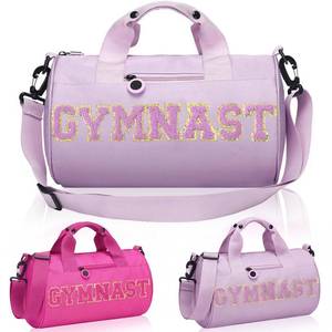 lot 18057 image: Sunnymove Purple Gymnastics Bag for Girls Gym Sport Gift Dance Gymnastics Bags for Toddler Kid Girls Teens Student Athletes Workout Christmas Gift - Retail $20