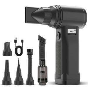 lot 38427 image: Electric Compressed Air Duster, 300,000RPM Cordless Air Blower for Dust Removal, DusterVacuum 2-in-1 with 10 Speeds, 20000mAh Rechargeable & 5 Nozzles Dust Blower for PC, Keyboard, Car, Outdoor - Retail $60