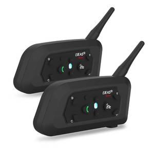 lot 38428 image: V6 Pro Bluetooth Communication Systems Headset with 1200m WaterproofNoise ReductionHands-Free CallsMusic & GPS, MotorbikeATVDirt BikeSkiingMotorcycle Helmet Intercom(2 Pack) - Retail $70