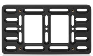lot 38433 image: Front License Plate Bracket Holder, 2 Drill License Plate Mount, Universal Bumper Car Tag Frame Mounting kit - Retail $10