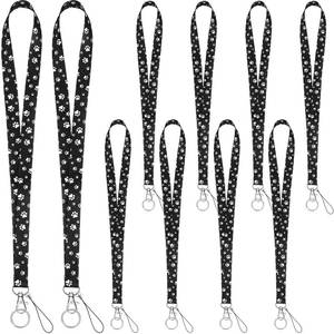 lot 38448 image: 0 Pcs Dog Paw Lanyards Keychain Back to School ID Badges Holder Cute Dog Lanyards 18.5 Inches Key Neck Chain with Ring for School Office Supplies Women Men Teen Adults - Retail $9