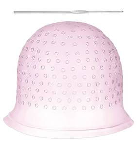 lot 38454 image: Highlight Caps for Hair, Silicone Pre-Punched Hair Coloring Cap, Reusable for Salon Hair Styling, DIY Home Hair Highlight and Hair Dyeing Projects - Retail $6