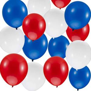 lot 38456 image: 30Pcs Red White and Blue Balloons - MAQIHAN 4th of July Decorations Independence Day Patriotic Anniversary Globos Para Decoracion De Fiestas Balloons for Birthday Party Ballons Decoration 12 Inch - Retail $5