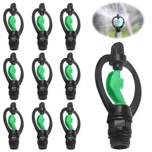 lot 38468 image: Sprinkler Rotating Micro Nozzle, 10PCS 360 Degree Atomizing Micro Sprinkler Head, G12in Thread Rotating Irrigation Sprinkler Plastic Spray Nozzle Drip Irrigation Parts for Garden Irrigation - Retail $15
