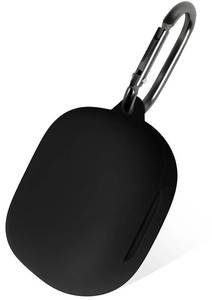 lot 38472 image: Silicone Case for SHOKZ OpenFit 2, Soft Flexible Scratch Resistant Protective Cover with Carabiner (Black) - Retail $6