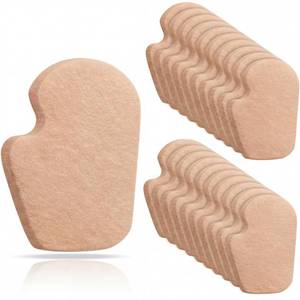 lot 38488 image: 20 Pcs Sesamoiditis Pads, 14 Thick Dancers Pads for Ball of Feet Pain Thick Adhesive Skived Felt Callus Sesamoiditis Relief Forefoot Cushion Pad Ball of Feet Pain(Brown,Left) - Retail $13