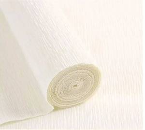 lot 38534 image: Crepe Paper Roll 8.2ft Long 17 Inch Wide for Wedding Ceremony Various Large Festivals Decoration (White) - Retail $8