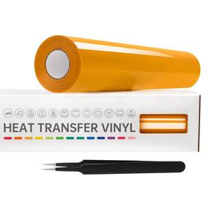 lot 38542 image: Heat Transfer Vinyl-12 x 20ft Dark Yellow Iron on Vinyl Roll for Shirts, HTV Vinyl for Silhouette Cameo,Easy to Cut & Weed - Retail $20