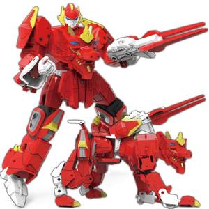 lot 38543 image: Animal Transforming Robot Toys Kirin Action Figure for Kids 10-in Deformation Robot for Boys & Girls Ages 6 7 8 9 10 (Red) - Retail $27