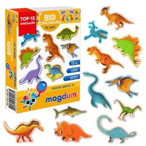 lot 38555 image: Dinosaur Magnets - Fridge Magnet for Kids -15 Large Fridge Magnets for Toddlers -Refrigerator Magnet for Children - Baby Magnetic Animal - Toddler Toys Magnetic Baby Toys - Retail $14