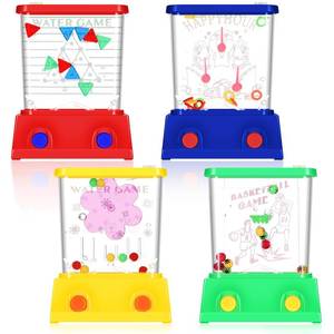 lot 38612 image: 4 Pieces Water Games Handheld for Kid Waterful Ring Toss Handheld Game Small Retro Summer Water Toys Pastime Car Toys Fidget Childrens Day Gifts for Boy Girls Birthday Goodie Bag(Modern Style) - Retail $10