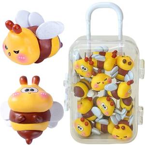 lot 38621 image: Mini Resin Bees, Cute Mini Bees for Crafts Dollhouses Garden Birthday Party Table Decor, Cartoon Tiny Bees Figurine for Car Dashboard Decorations, Bee Gifts for Women (15Pcs with Luggage) - Retail $12