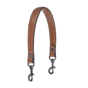 lot 38633 image: 15 Inch PU Leather Purse Strap, 1 Inch Wide Short Shoulder Strap Handles Replacement DIY Bag Making Accessories for Wallet Shoulder Handbags, BrownMetallic Black - Retail $14