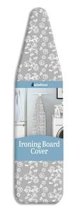 lot 38655 image: Deluxe Ironing Board Cover and Pad, 100% Cotton Iron Board Replacement Cover with Heat-Resistant Surface, Fit for 54 L x 15 W Ironing Boards, (Ironing board not included) - Grey Swirl - Retail $18