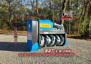 lot 59031 image: 32 Inch Excavator Drum Mulcher for 3-8 Ton Excavators (REDM32)