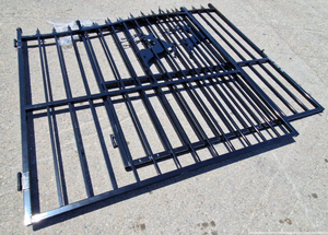 lot 65029 image: 14 Foot Bi-Parting Wrought Iron Driveway Gate (CK-14BL)