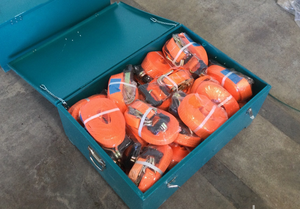 lot 60073 image: LandHonor  Ratchet Tie Down & Flatpack Tool Box Set   LHR-RF24