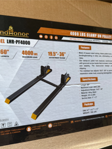 lot 61055 image: Landhonor 4,000Lbs Clamp on Pallet Forks  LHR-PF4000