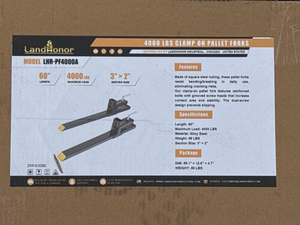 lot 61086 image: Landhonor 4000Lbs Clamp on Pallet Forks  LHR-PF4000A