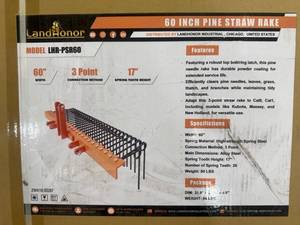 lot 61103 image: 60 Inch Three Point Pine Straw Rake (LHR-PSR60)