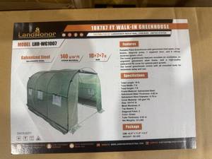 lot 61118 image: 10 Foot by 7 Foot Walk In Tunnel Greenhouse (LHR-WG1007)