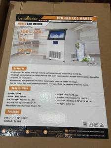 lot 61129 image: 100 Pound Commercial Ice Maker (LHR-IM100X)