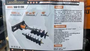 lot 64008 image: SAD-12-23C  Skid Steer Loader Auger Drives