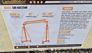 lot 64052 image: Landhonor  2,500 lbs Gantry Crane   LHR-AGC2500
