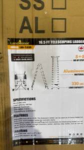 lot 64097 image: Telescopic aluminum ladder (LHR-TL16)