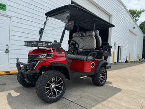 lot 65003 image: Color RED  4 Passenger Off-Road Electric Golf Cart (CK-GC22S)