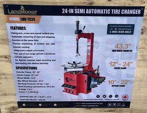 lot 54 image: UNUSED - 2026 - LandHonor 24 Semi-Automatic Tire Changer