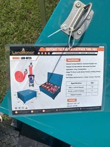 lot 81 image: UNUSED - 2026 - LandHonor Ratchet Tie Down and Flatpack Toolbox