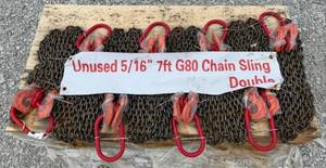 lot 195 image: UNUSED - LandHonor 516 7ft G80 Chain Sling Double