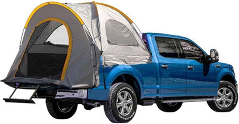 lot 351842 image: Retails for $180 Inflatable Truck Bed Tent with Detachable Zippered Awning